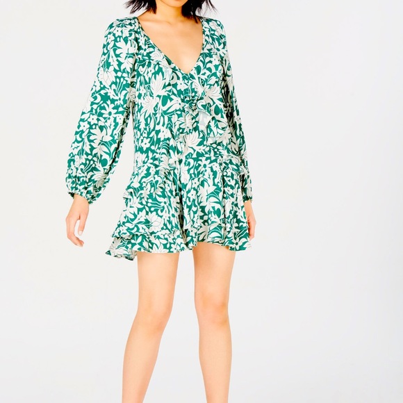 NWT Free People Floral Print Ruffled Dress - Picture 1 of 3
